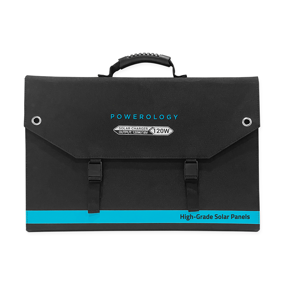 Powerology 120W Universal Folding Solar Panel (Black)