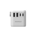 Momax 1-World 65W GaN AC Travel Adaptor (White)
