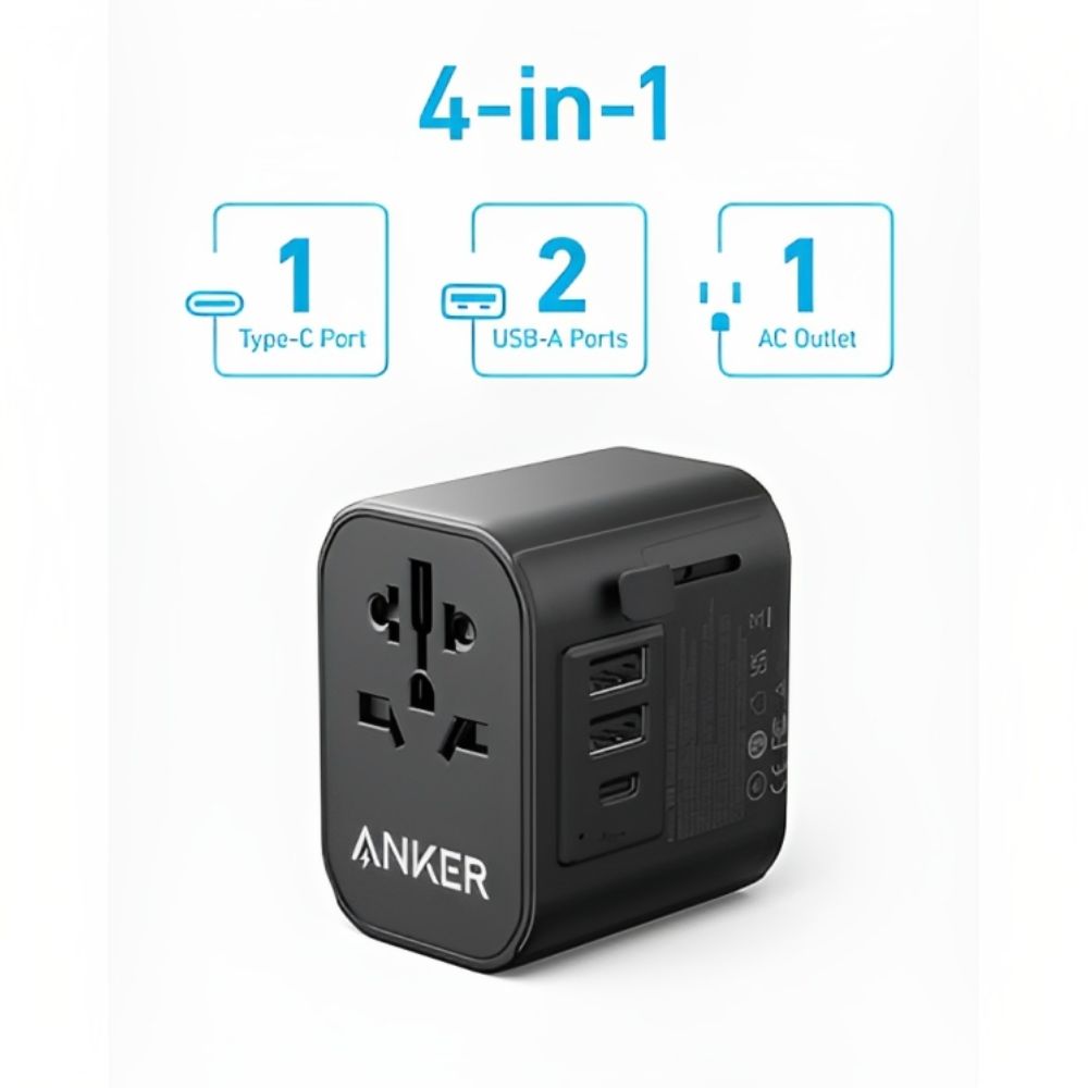 Anker 312 Outlet Extender Wall Charger (Black)