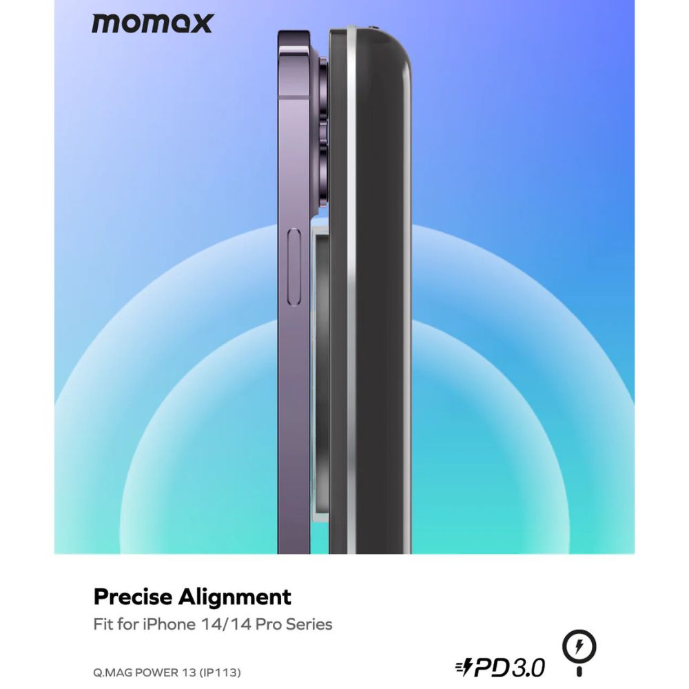 Momax Q.Mag Power 13 PD 35W 10000mAh Magnetic Power Battery Pack