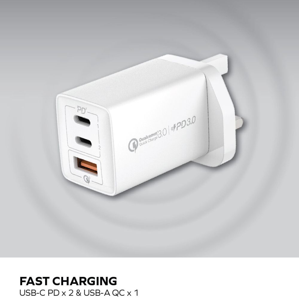 Momax ONEPLUG 67W 3-Port GaN Charger (Black)