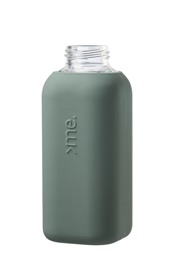 Squireme Y1 Glass Bottle with Silicone Sleeve 600ml (Pine Green)