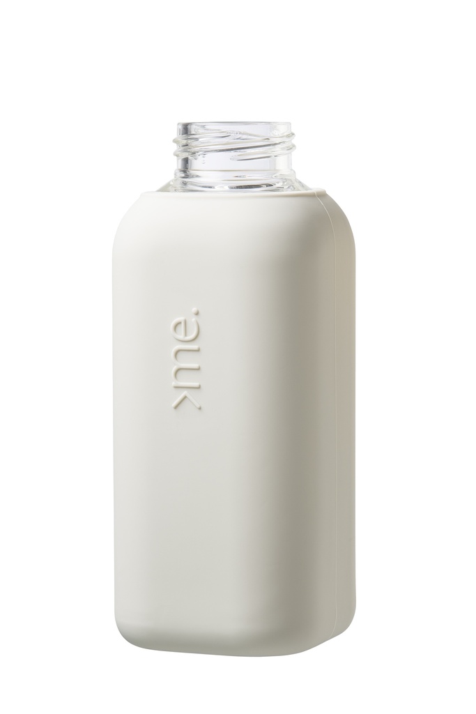 Squireme Y1 Glass Bottle with Silicone Sleeve 600ml (White Dove)