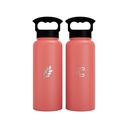 Fifty Fifty Vacuum Insulated Bottle 3 Finger Lid 1L (Coral)