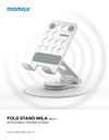 Fold Stand Mila Rotatable Phone Stand (Silver)