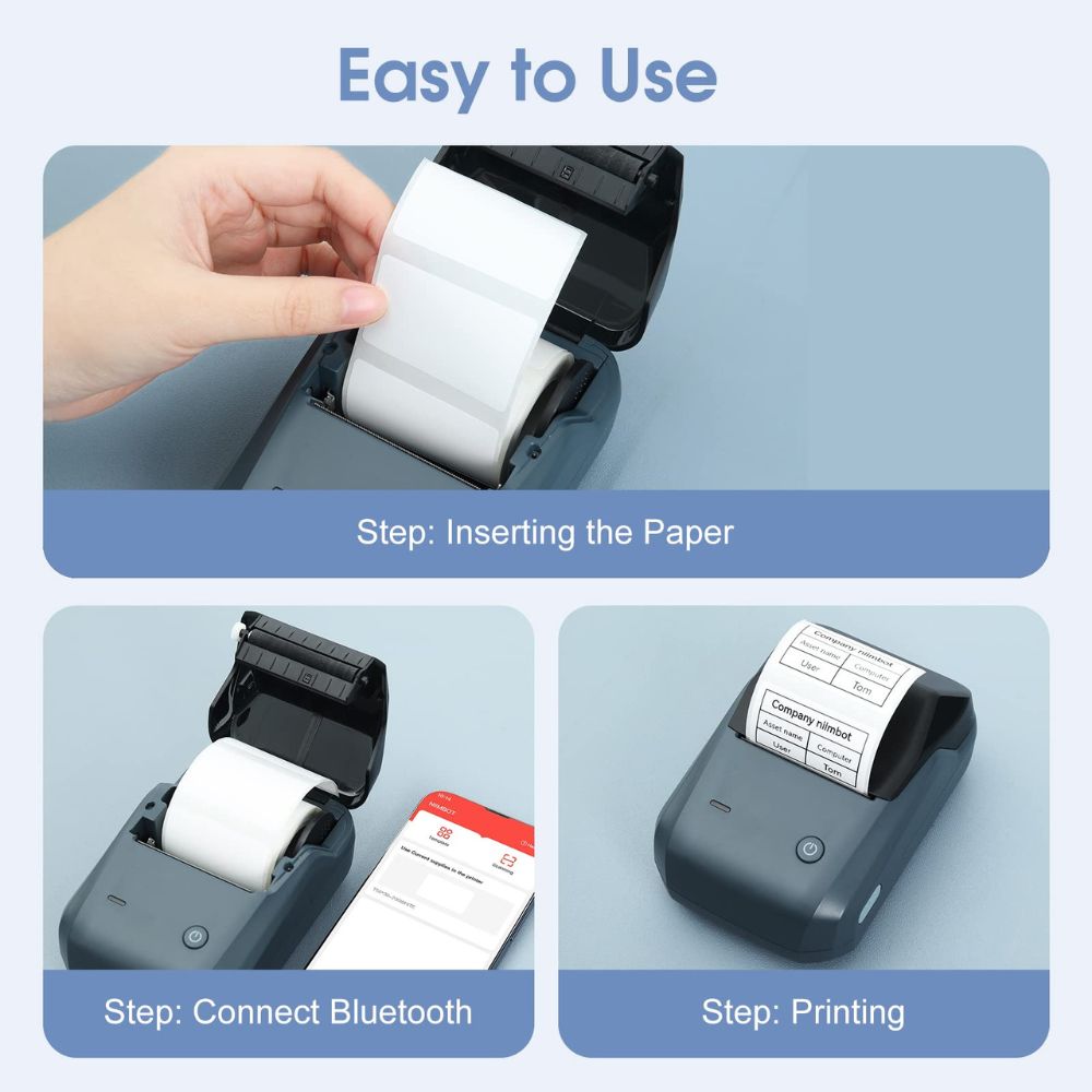 NIIMBOT B1 Portable Thermal Label Printer (Sapphire Blue)