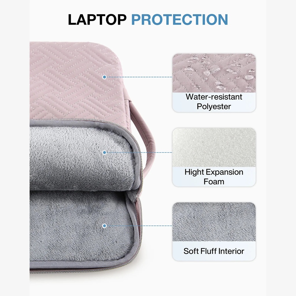 Bagsmart 13" Rosa Laptop Sleeve (Black)