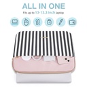 Bagsmart 13.3'' Zebra Laptop Sleeve (Black)