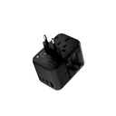 Powerology Universal Multi-Port Travel Adapter with 4 Type-C