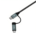 Momax Go Link 4 in 1 Type C to C Micro & USB Cable (Grey)