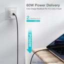 Choetech USB-C to C Cable 1.2m PD 60W (Black)