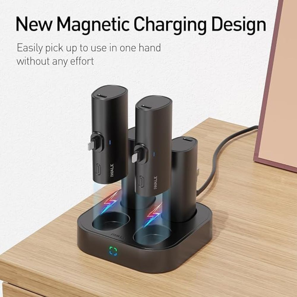 iWalk 4in1 Linkme Pro Fast Charge Pocket Battery Two USB-C /Two Lightning 4800 mAh (Black)