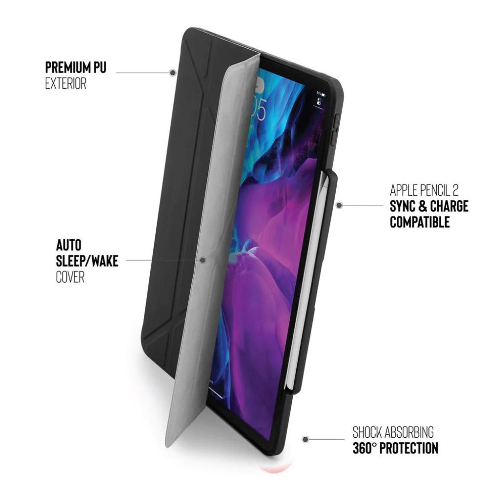Pipetto Origami No.3 Pencil Case for iPad Pro 12.9" (Black)