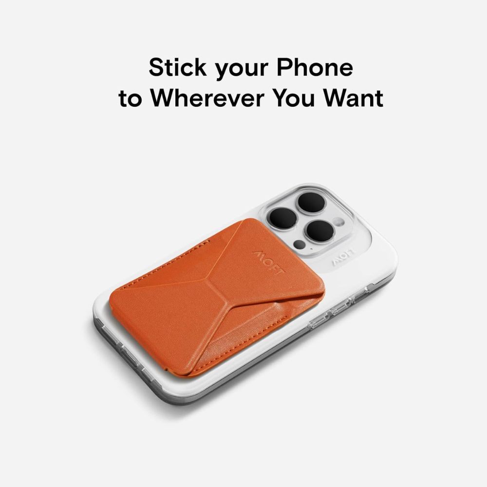 MOFT Snap-On MagSafe Stand & Wallet (Orange)
