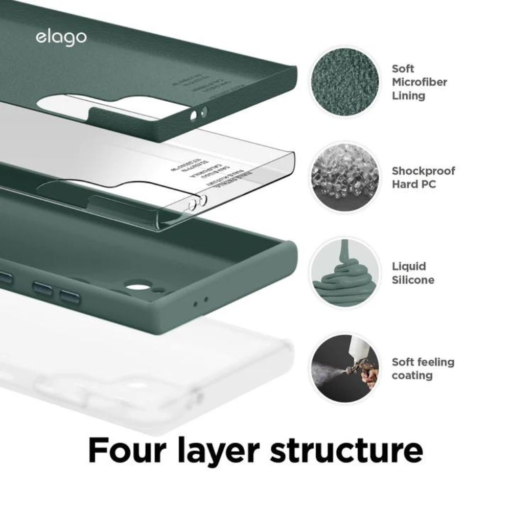 Elago Samsung Galaxy S24 Ultra Liquid Silicone Case (Stone)