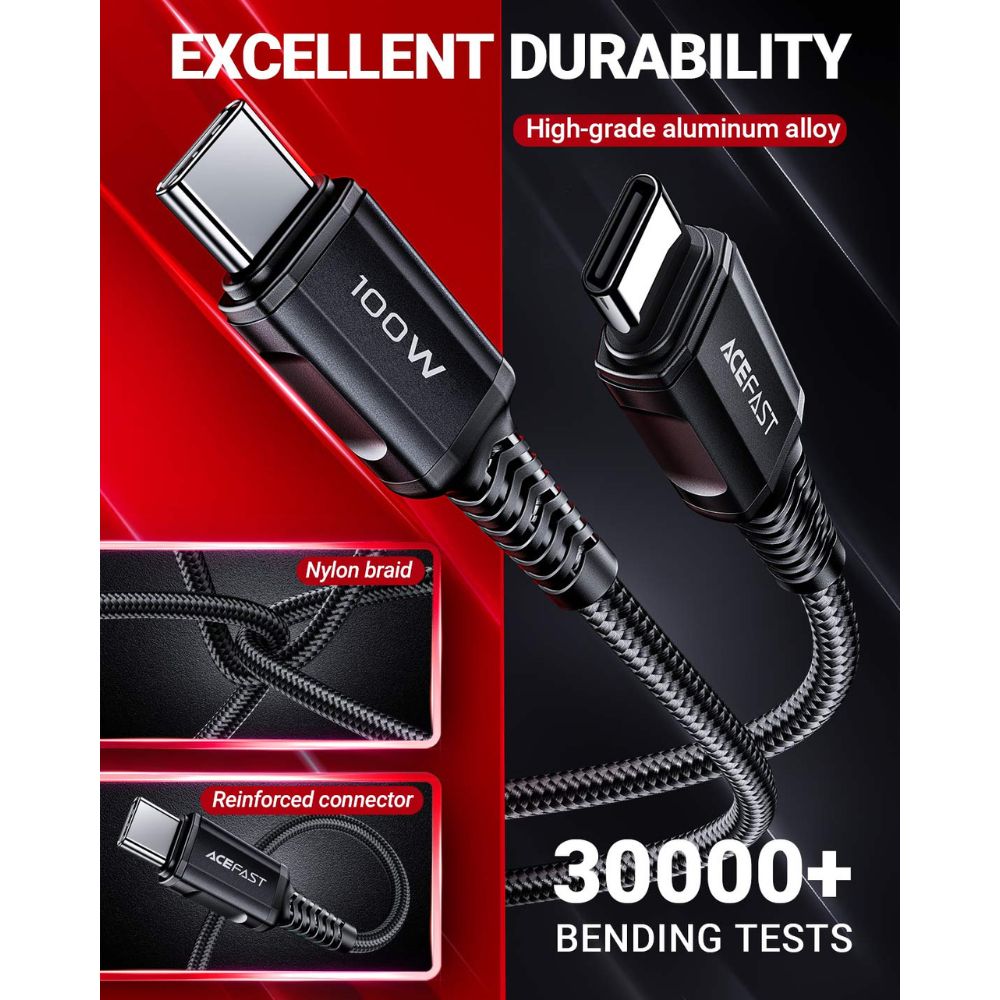 ACEFAST USB-C to USB-C 100W charging data cable