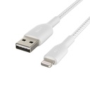 Belkin Premium Braided Cable USB A-Lightning 1M (White)
