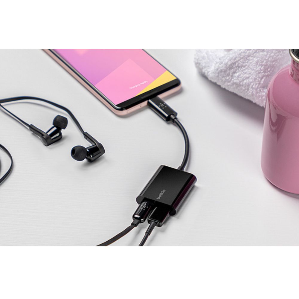 BELKIN Rockstar™ USB C AUDIO + USB-C Charge Fast Charging Adapter
