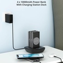 RAVPower Home charging combo Black 10000mah power bank x 4