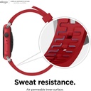 Elago Premium Fluoro Rubber Strap Apple Watch 44mm (Red)