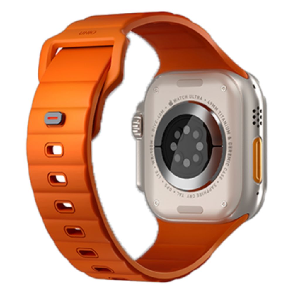 UNIQ STRIDE FKM RUBBER APPLE WATCH STRAP 49/45/44/42MM - VOLT ORANGE (VOLT ORANGE)