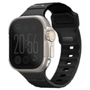 UNIQ STRIDE FKM RUBBER APPLE WATCH STRAP 49/45/44/42MM - MIDNIGHT BLACK (MIDNIGHT BLACK)