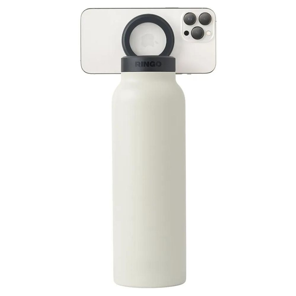 RINGO WATER BOTTLE - 32 OZ - SCREW LID / BOOSTER RING (IVORY)