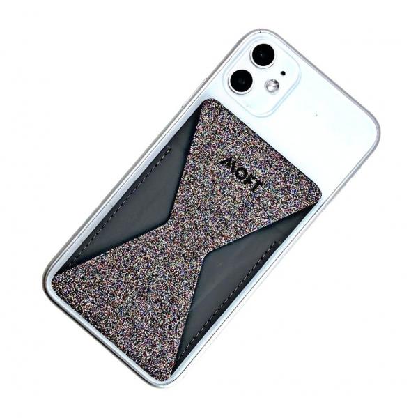 MOFT Sparkle Phone Stand With Card Holder (Rainbow Gray)