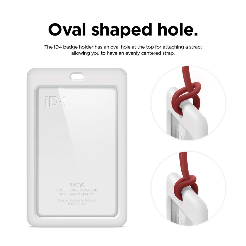 Elago iD4 ID Card Holder (White/Red)