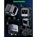 UGREEN Nexode RG 65W 3-Port GaN Fast Charger UK (Grey)