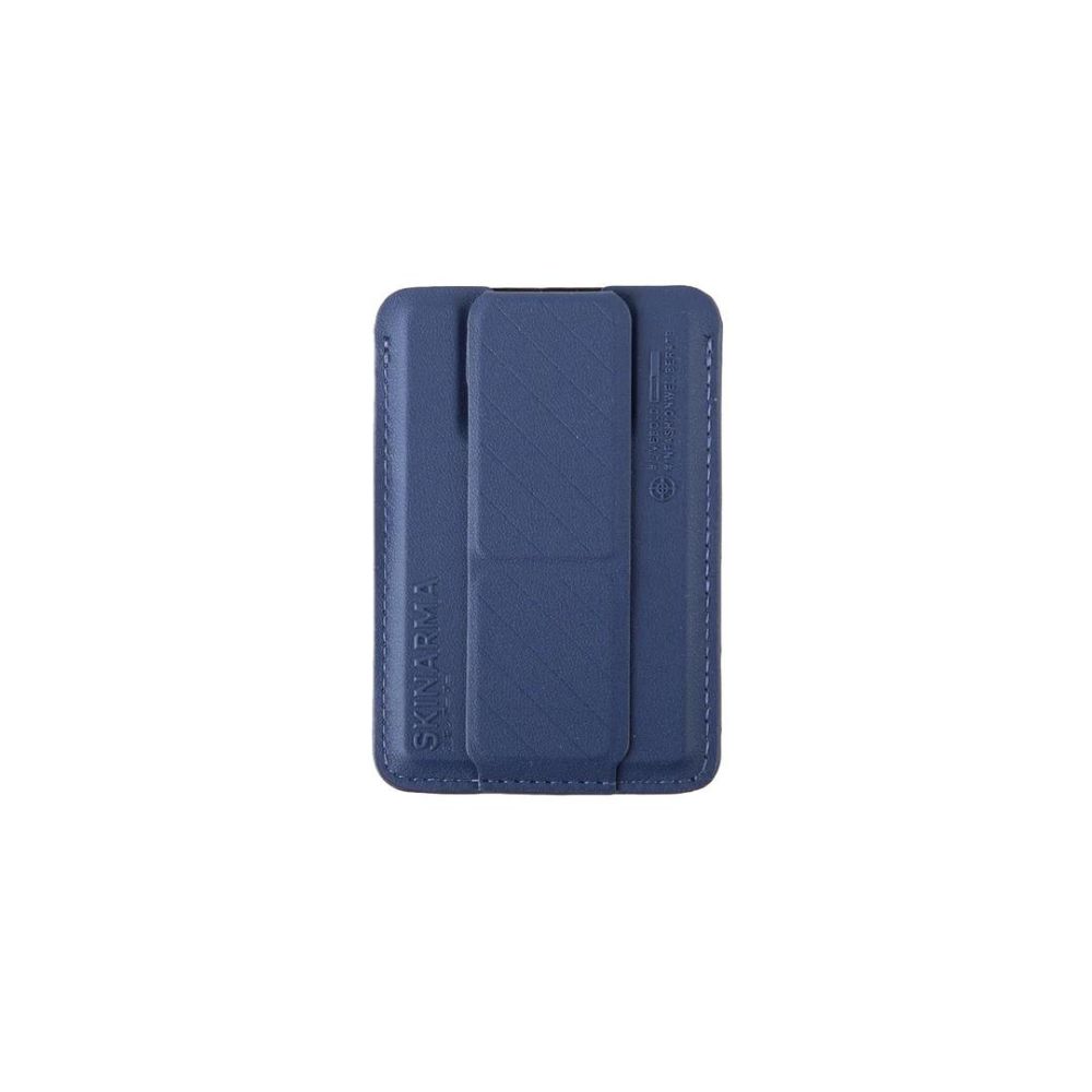 SkinArma Kado Magnetic Cardholder with Grip-Stand (Blue)