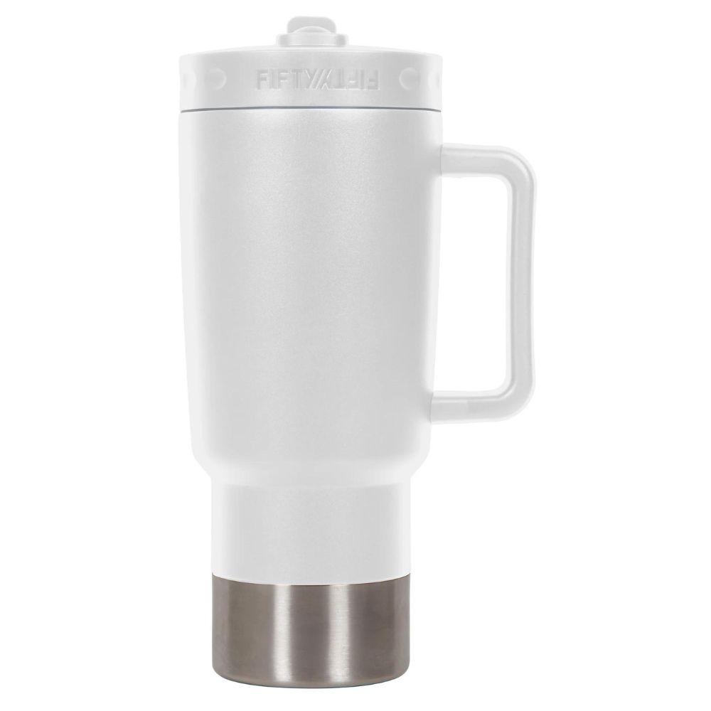 Fifty Fifty Insulated Mug 900ML (White)