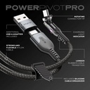 Statik PowerPivot Pro 100w Nylon Braided USB-C to C Cable 1.8M (Black)