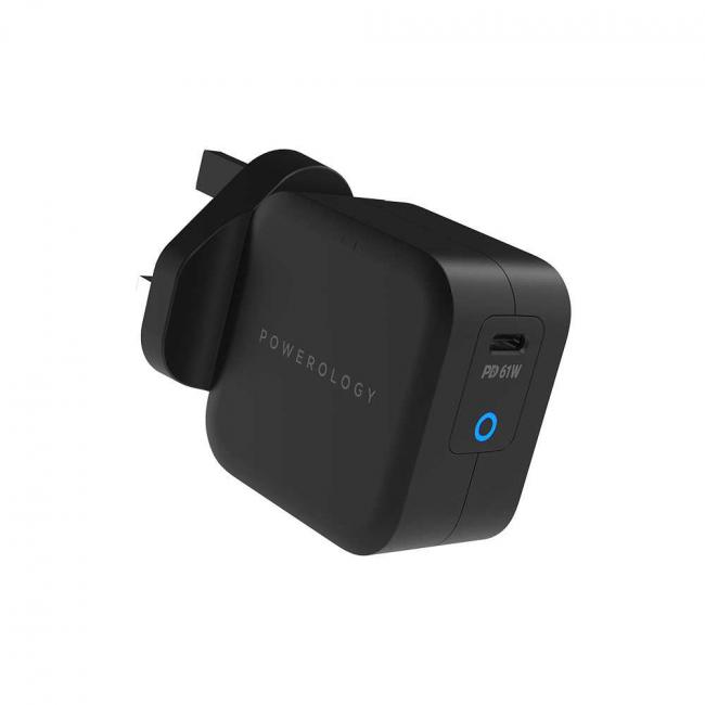 Powerology Ultra-Compact 61W PD GaN Charger (Black)