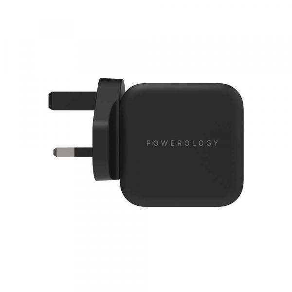 Powerology Ultra-Compact 61W PD GaN Charger (Black)