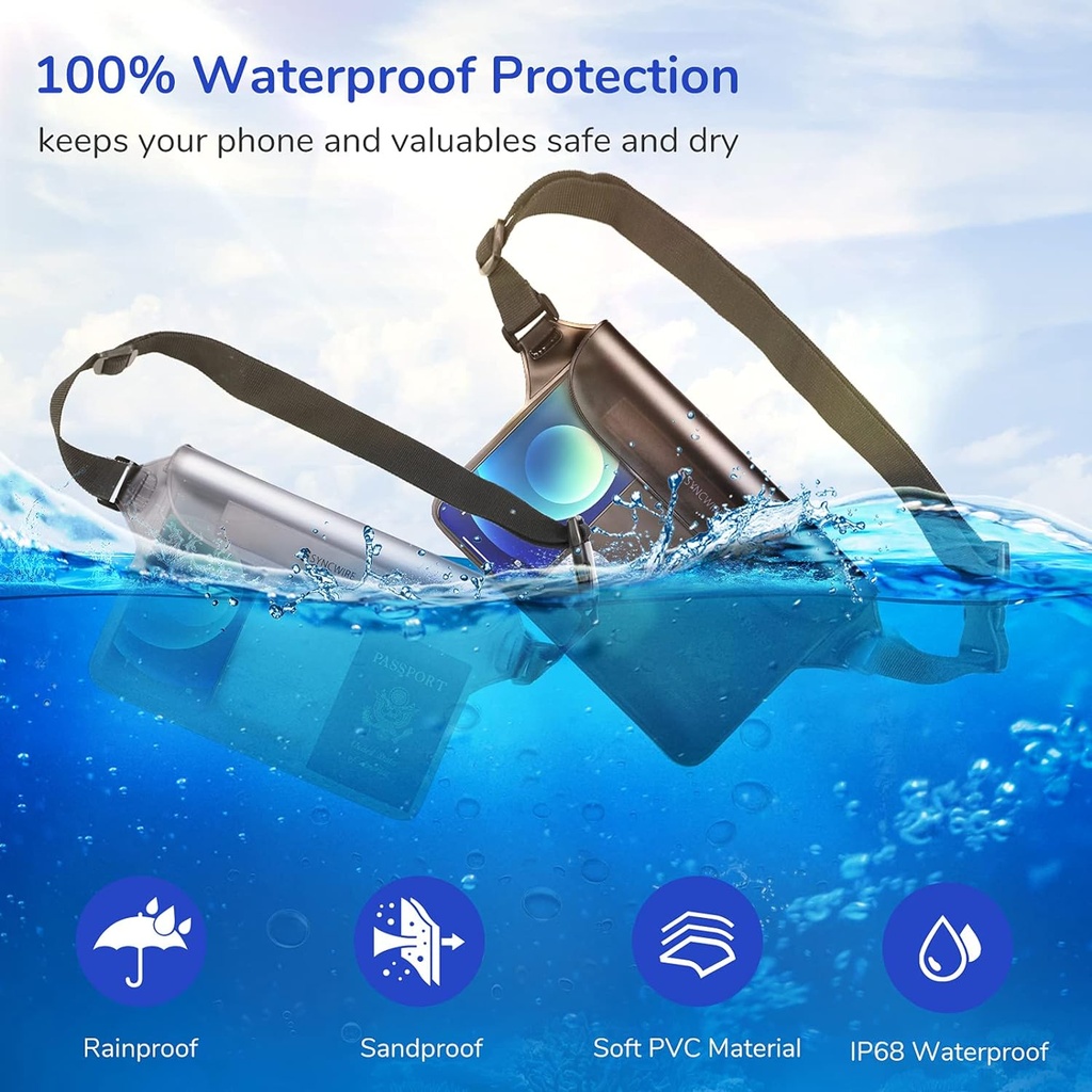 Syncwire IPX8 Waterproof Pouch with Waist Strap