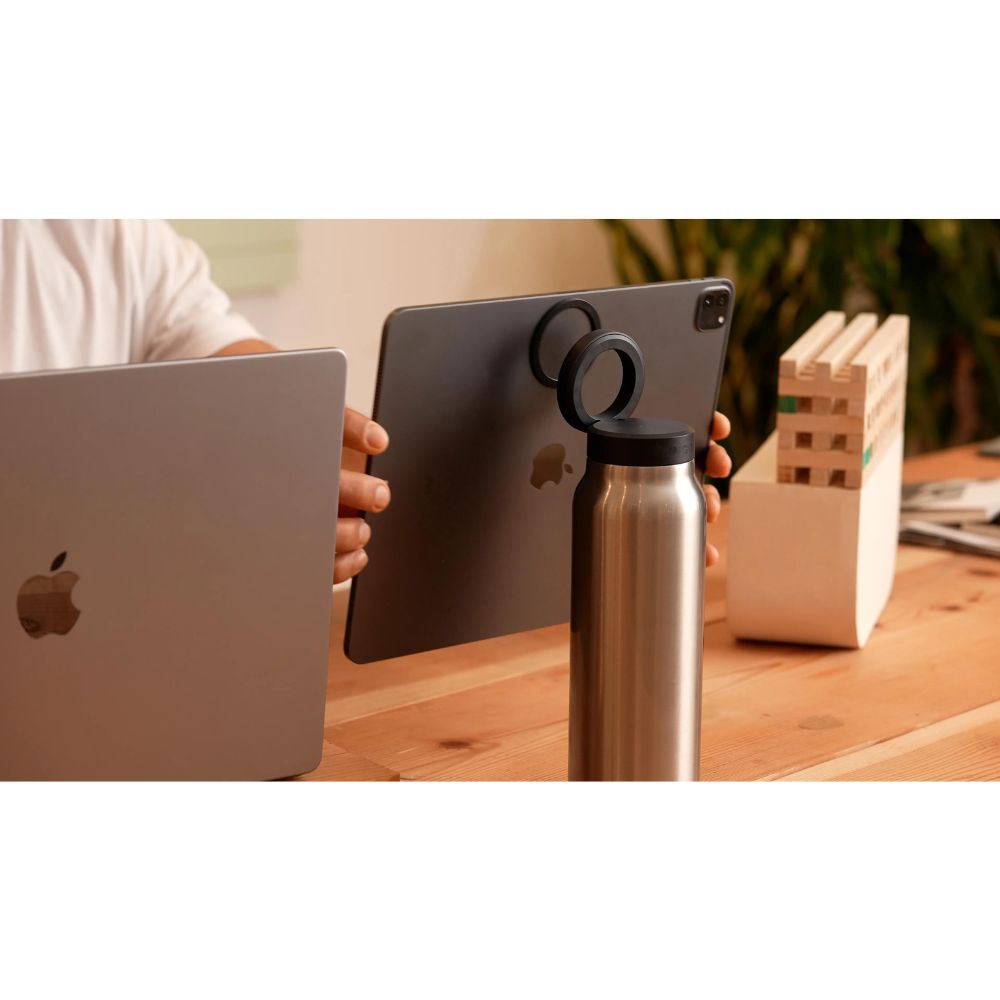 RINGO Water Bottle - 32 OZ/1 Litre - MagSafe Screw Lid / MagSafe Booster Ring (Stainless)