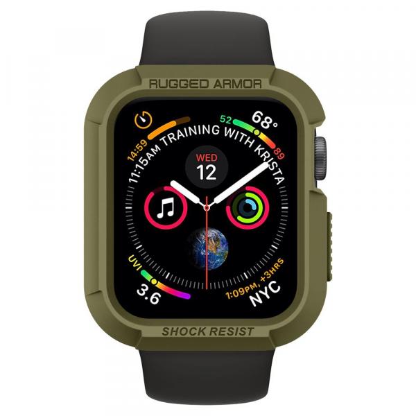 Spigen Rugged Armor Case for Apple Watch 44mm (Olive Green)