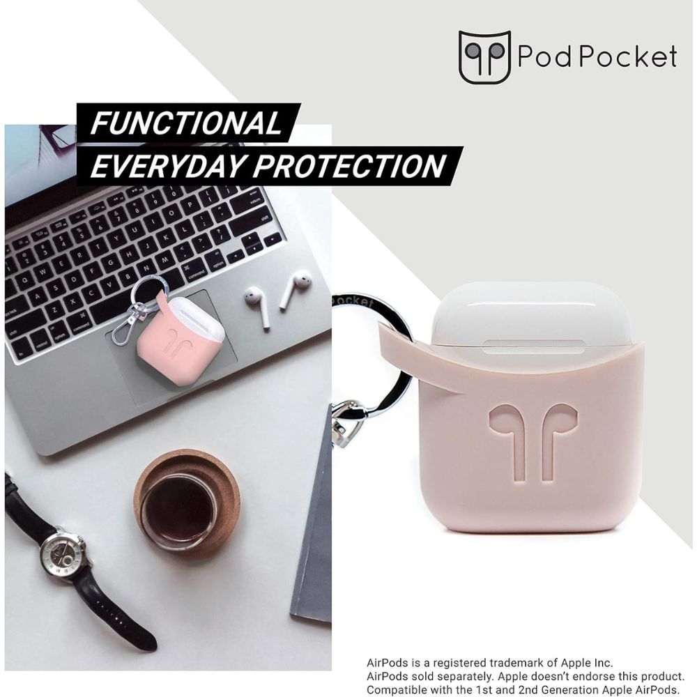 PodPocket Case for Apple Airpods 2 (Pink)