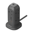 Momax ONEPLUG 7-Outlet Power Strip With USB (Space Grey)