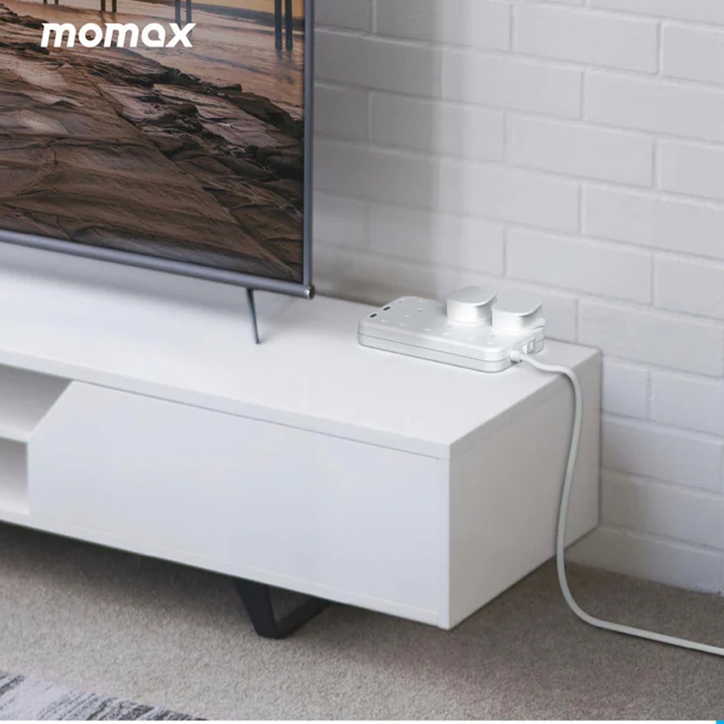 Momax ONEPLUG 
6-Outlet Cube Extension Socket With USB