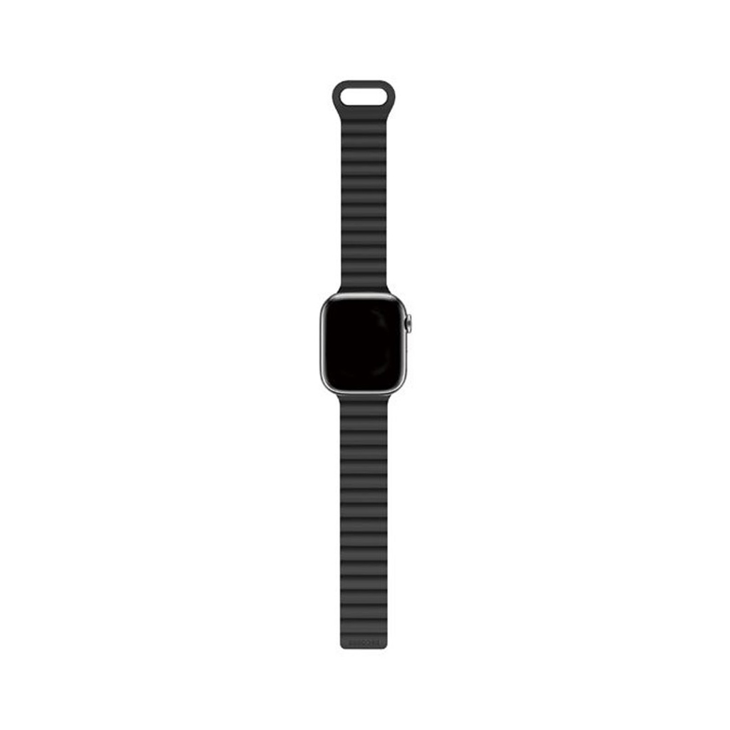  Decoded Silicone Magnet Traction Loop Strap Lite for AppleWatch 45/44/42mm (Black)