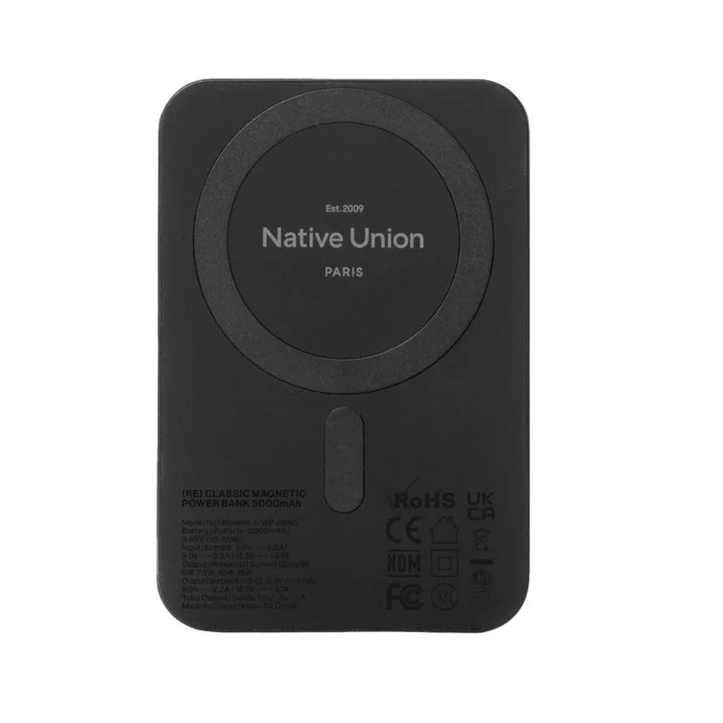 Native Union Classic Magnetic Power Bank 5000mAh  (Black)
