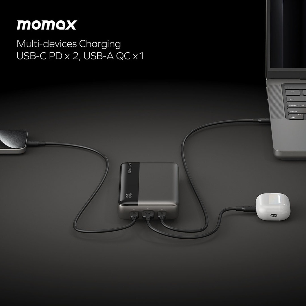Momax 1-Power 25000mAh External Battery Pack (Black)