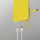 Momax 1-Power X Battery Pack (10000mAh) with Built-in USB-C Cable (Yellow)