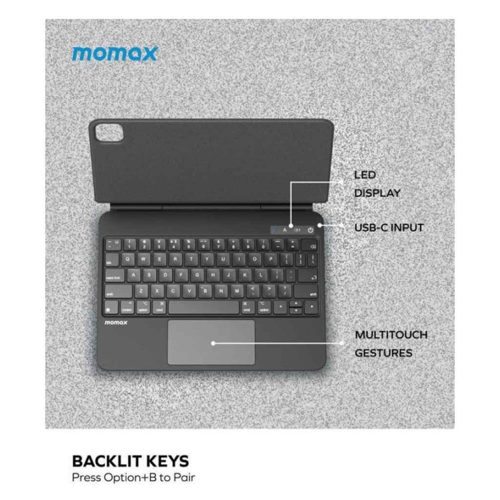 Momax MAG.LINK Wireless Magnetic Keyboard (Black)