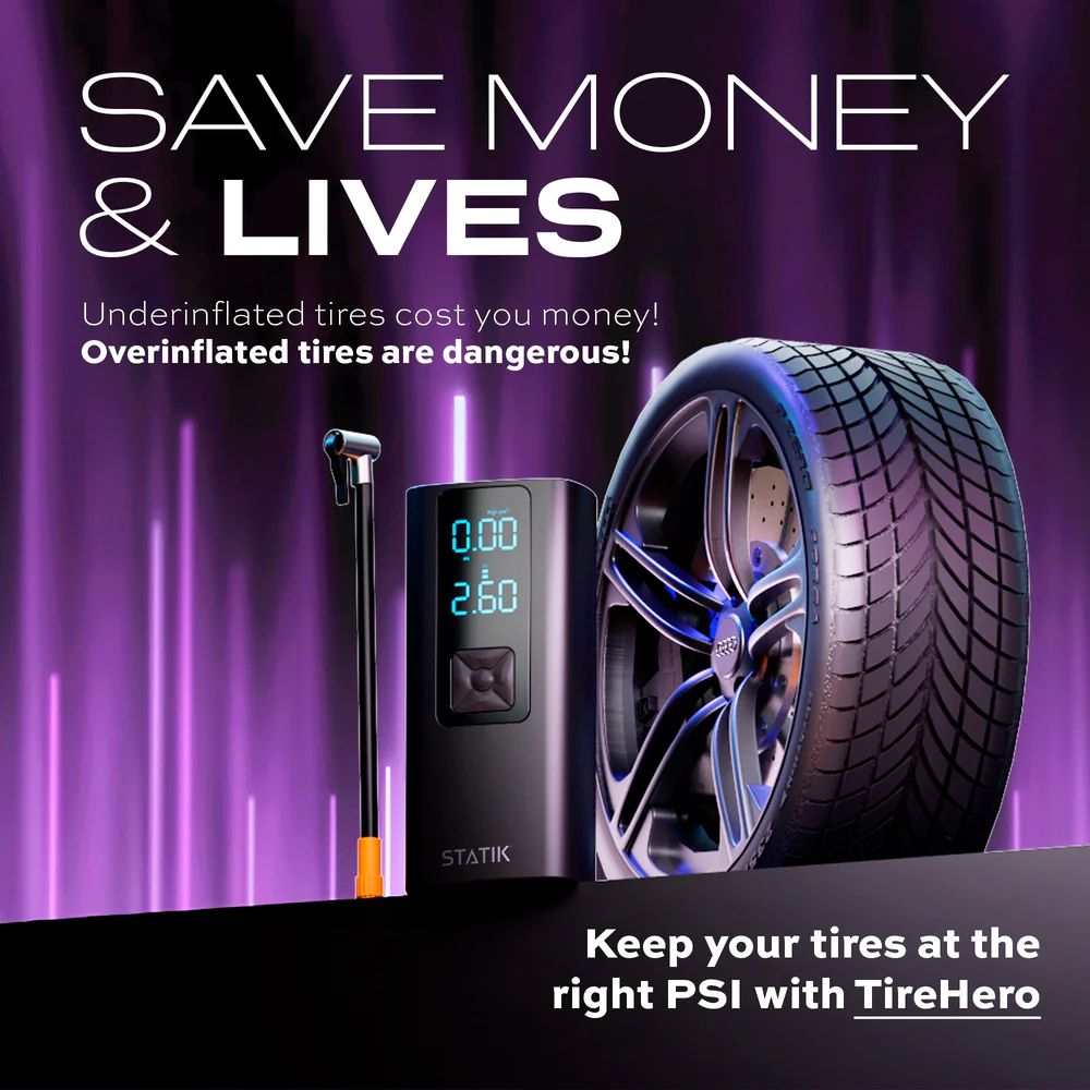 Statik TireHero Wireless Air Pump Built in Powerbank with 6000mAh