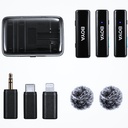 BOYA Microphone w-case with lightning-Type C- 3.5mm connector