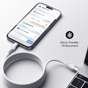 Momax Mag.link USB-C to C & Lightning Magnetic Cable 1m (Black)