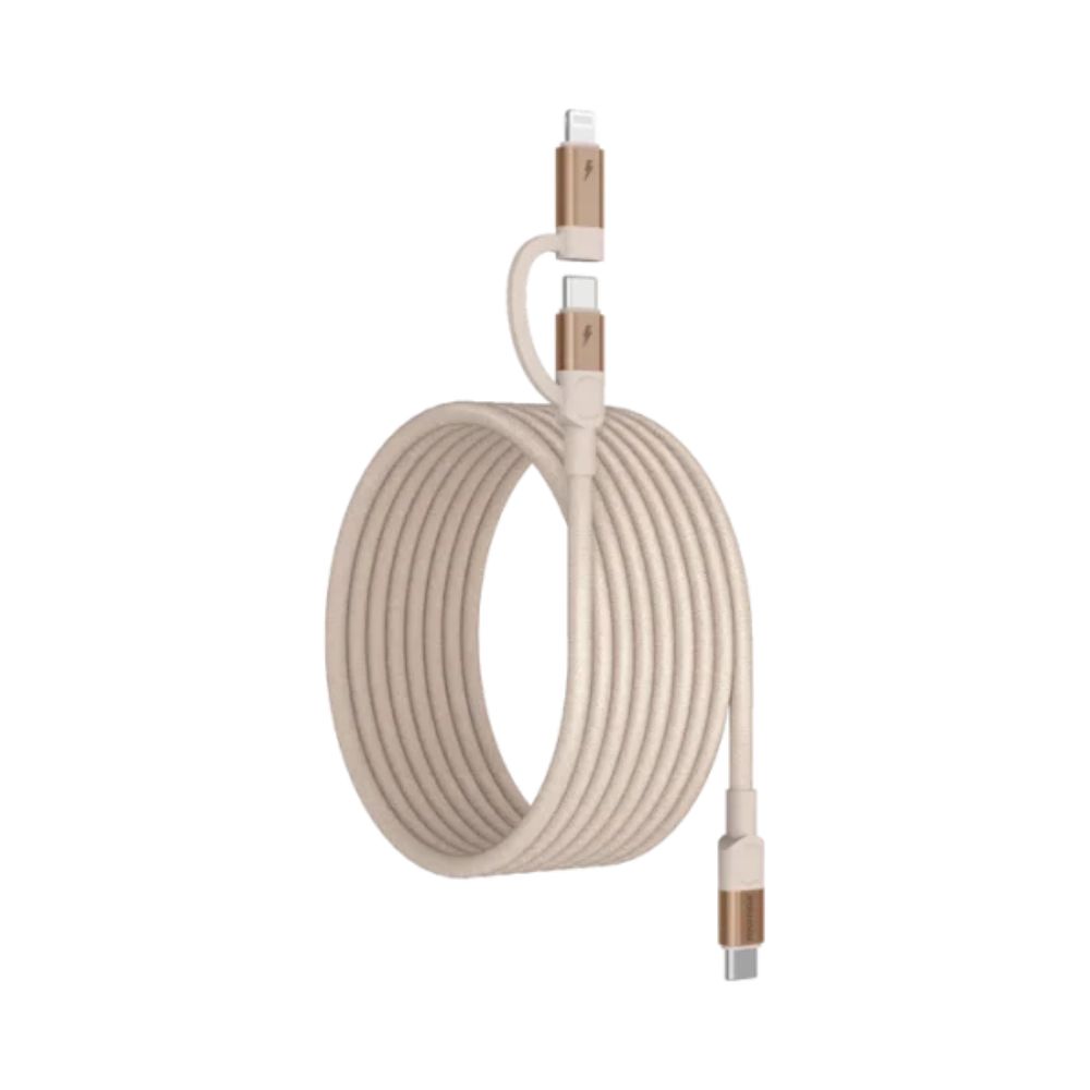 Momax Mag.link USB-C to C & Lightning Magnetic Cable 1m (Desert Titanium)